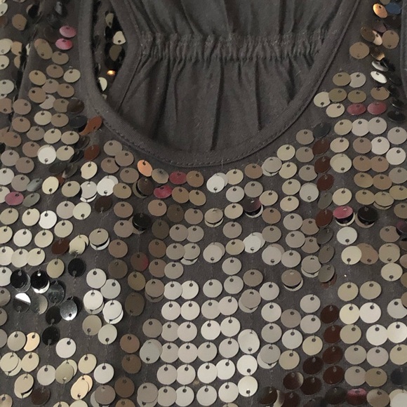 Wet Seal Black Sequin-front tank - Picture 6 of 6